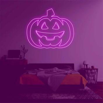 Halloween Kürbis LED-Neonschild für Wohnzimmer Party