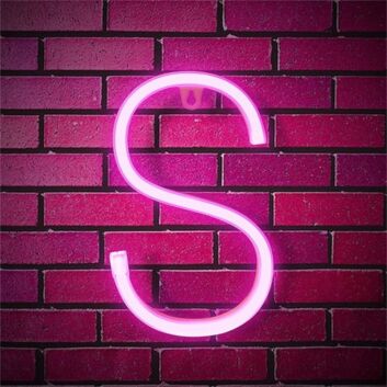 Buchstabe S LED Neonschild für Wohnzimmer und Bar