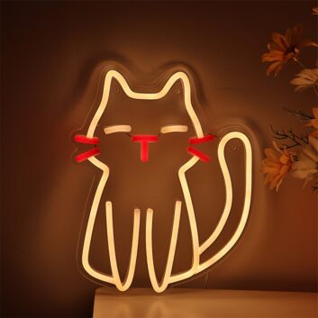 sitzende Katze LED-Neonschild Wohnzimmer Schlafzimmer