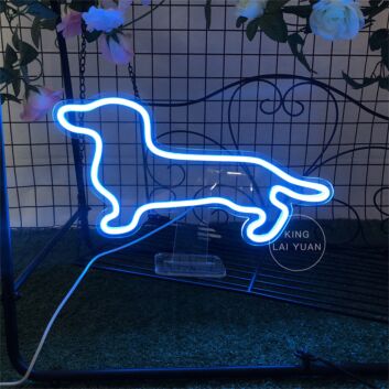 Hund Silhouette LED-Neonschild Wohnzimmer Haustierladen