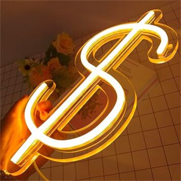 Dollarzeichen LED-Neonschild für Bar und Shop