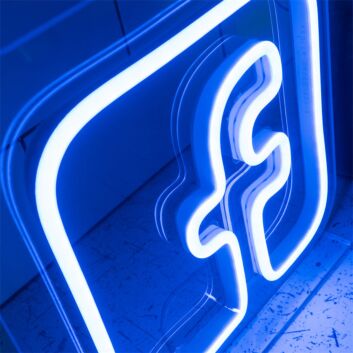 soziales Netzwerk Symbol LED-Neonschild Büro Arbeitsplatz