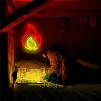 Flamme LED-Neonschild für Schlafzimmer oder Kinderzimmer