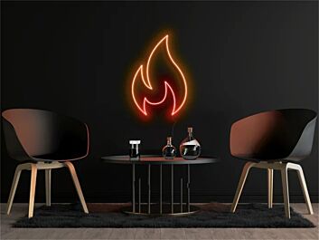 Flamme LED-Neonschild für Bar oder Wohnzimmer