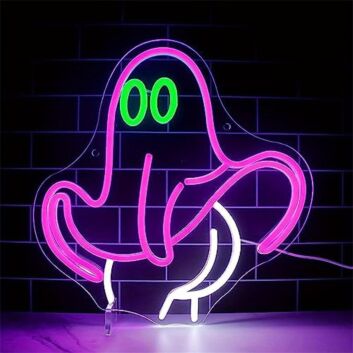 Geist mit Mittelfinger LED-Neonschild