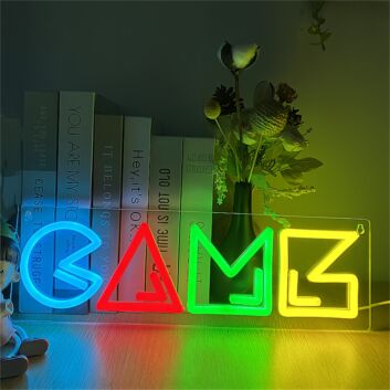 GAME LED Neonschild als moderne Wanddekoration