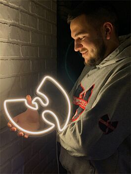 Stilisiertes Fledermaus-Symbol LED-Neonschild für Wohnzimmer oder Bar