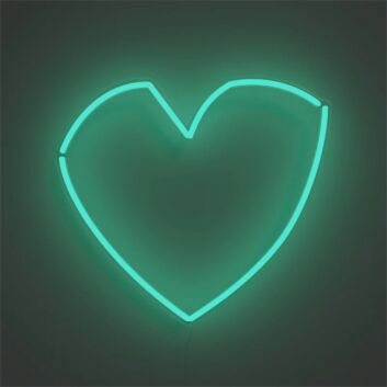 Brighten Your Space: Geometric Heart LED Neon Sign for Home Decor, Office Ambiance, and Vibrant Parties