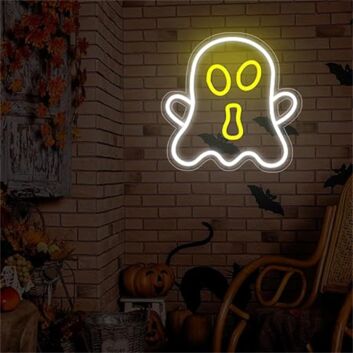 Add a spooky glow to your Halloween celebrations and decor with the Halloween Ghost LED Neon Sign, perfect for parties, home, and haunted attractions.