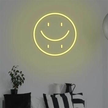 Elevate Your Mood and Space: Happy Sad Face LED Neon Sign for Home, Office, Store, Bar, and Events Decoration