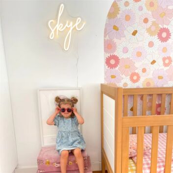 Add a personalized glow to your wedding, home, or bar with the LED Neon Name Skye With Heart LED Neon Sign.