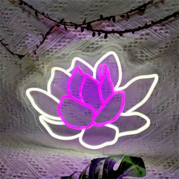 Lotusblume LED-Neonschild Wohnzimmer Yoga Studio