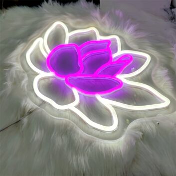 Lotusblume LED-Neonschild Wohnzimmer Yoga Studio