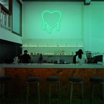 schmelzendes Herz LED-Neonschild für Cafe Bar