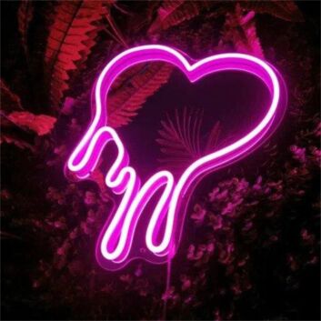 Add a Touch of Love to Weddings, Celebrate in Style at Bars, and Elevate Home Decor with Melting Heart Mirror LED Neon Sign.