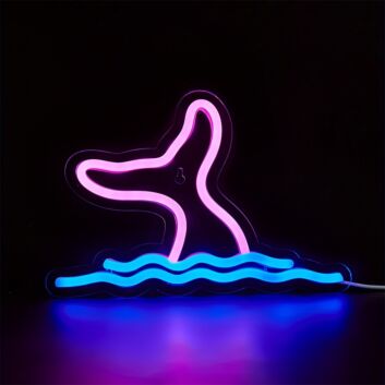Walflosse im Meer LED-Neonschild Wohnzimmer Kinderzimmer