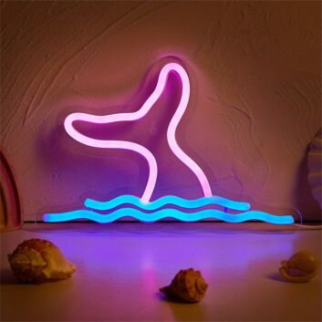 Walflosse im Meer LED-Neonschild Wohnzimmer Kinderzimmer