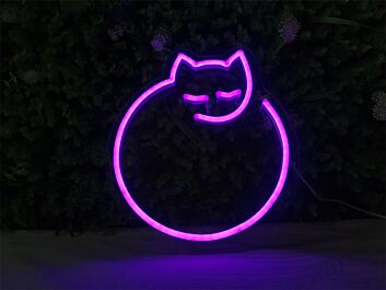 schlafende Katze LED-Neonschild Wohnzimmer Schlafzimmer