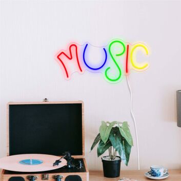 Music LED Neonschild für Wohnzimmer, Studio und Bar