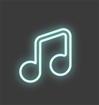 Musiknote LED-Neonschild Wohnzimmer Musikstudio