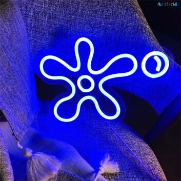 Abstrakte Blume LED-Neonschild Wohnzimmer Kinderzimmer