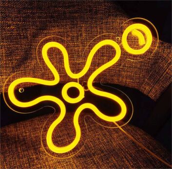Abstrakte Blume LED-Neonschild Wohnzimmer Schlafzimmer