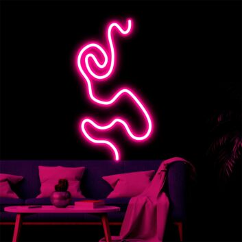 Abstrakte Linie LED-Neonschild Wohnzimmer Lounge