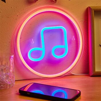 Musiknote LED-Neonschild Wohnzimmer Musikstudio