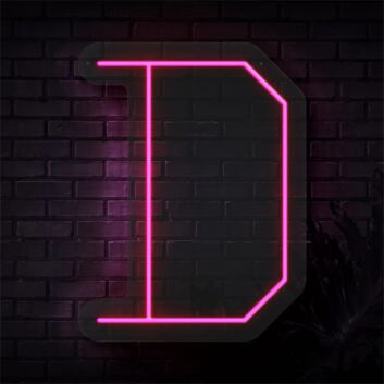 Buchstabe D LED Neonschild für Wohnzimmer und Bar