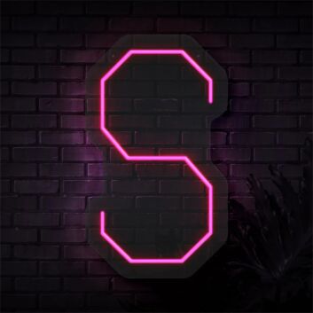 Brighten Your Space - Perfect for Weddings, Bars, and Home Decor with the Personalized Initial Letter S LED Neon Sign.