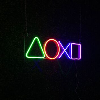 Spielcontroller Tasten Symbole LED-Neonschild für Gaming Zimmer