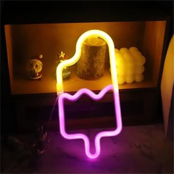 Eis am Stiel LED-Neonschild für Wohnzimmer oder Café