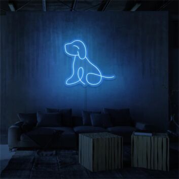 Hund Silhouette LED-Neonschild Wohnzimmer Haustierbereich