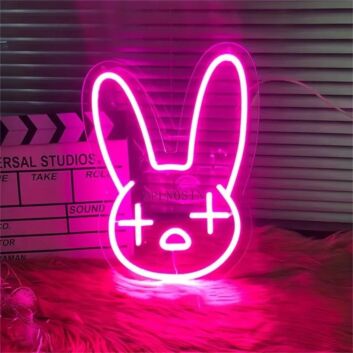 Hasengesicht LED-Neonschild Wohnzimmer Kinderzimmer