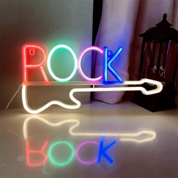 ROCK LED-Neonschild für Musikstudio und Bar