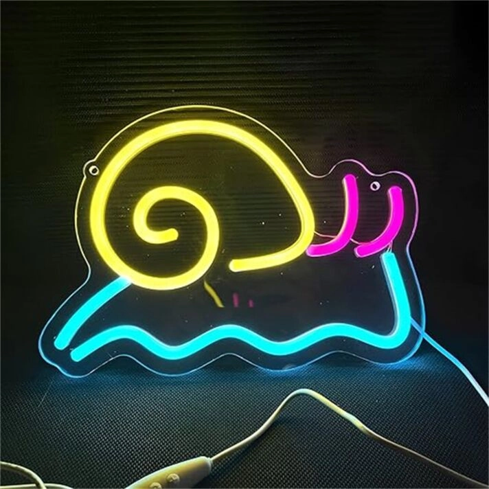 Brighten Your Spaces: Snail LED Neon Sign for Home Decor, Bars, and Celebratory Events