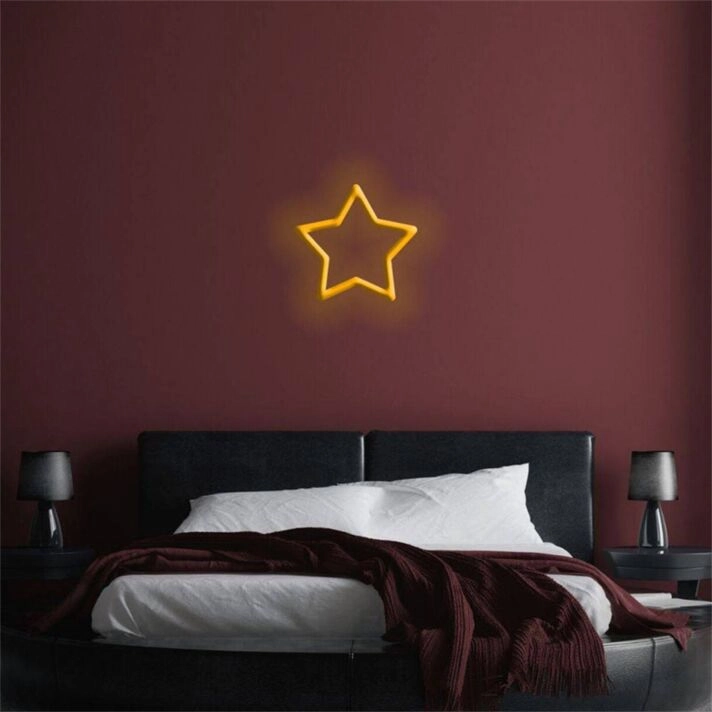 Brighten Up Your Space: Perfect for Home Decor, Office Ambiance, and Bar Settings with Star LED Neon Sign.
