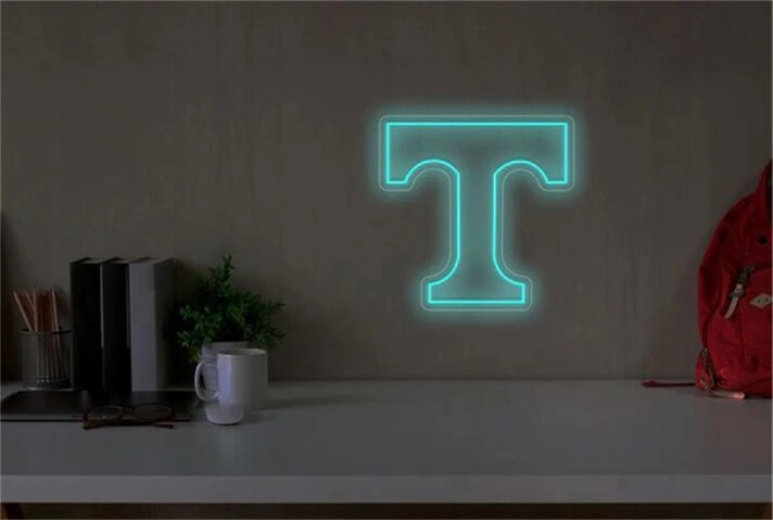 Brighten Your Space: Perfect for Bars, Stores, and Home Decor with the Tennessee Logo LED Neon Sign.