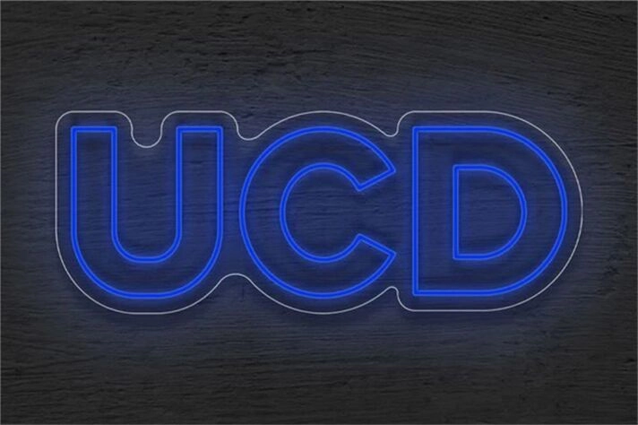 Brighten Up Your Space: Ucd LED Neon Sign for Home Decor, Office Ambiance, and Vibrant Party Settings.