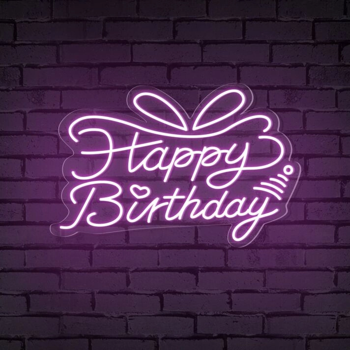 Happy Birthday LED-Neonschild für Geburtstagsparty