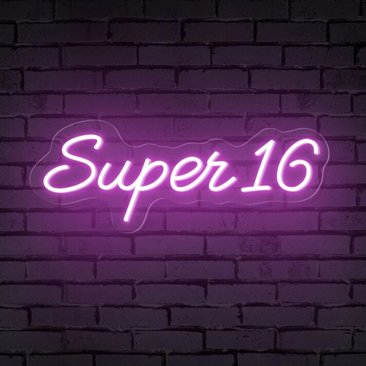 Super 16 LED-Neonschild Geburtstag Party
