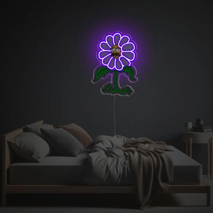 Brighten Up Your Bar or Games Room with Homer Simpson In Daisy Suit LED Neon Acrylic Artwork.