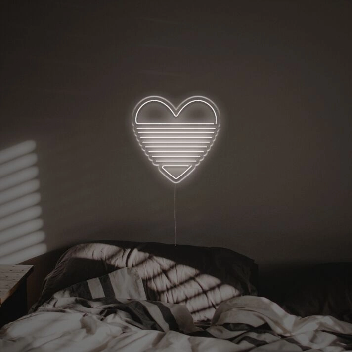 Minimalistisches Herz LED Neonschild moderne Wanddekoration