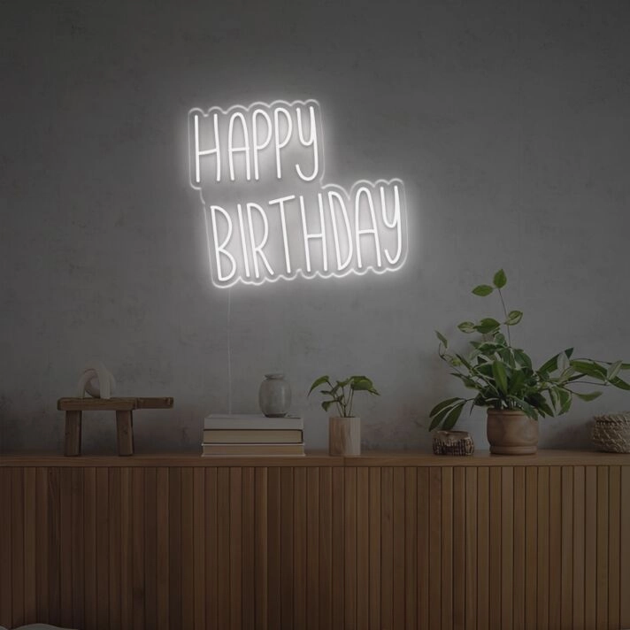 HAPPY BIRTHDAY LED-Neonschild für Geburtstag Party