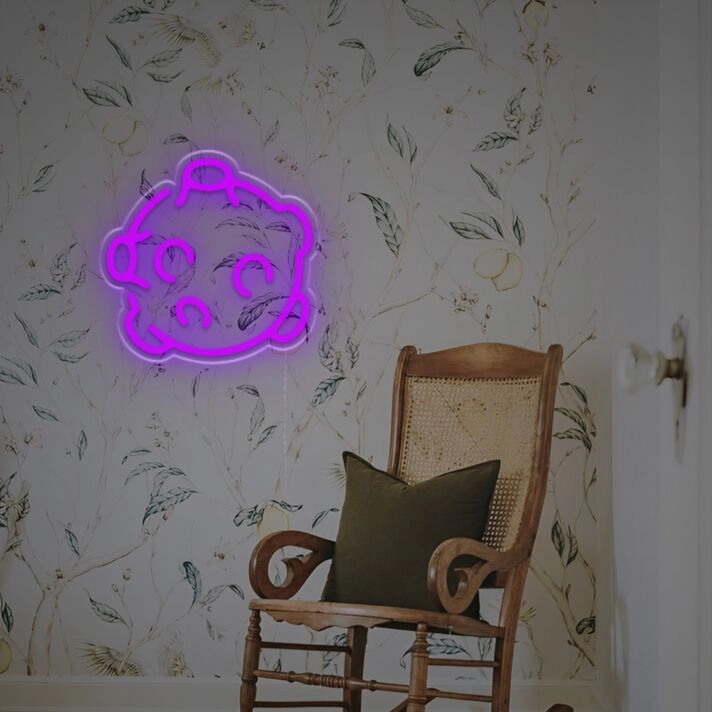 Brighten Up Any Space - Meteorite LED Neon Sign for Home Decor, Office Vibes, and Bar Atmosphere.