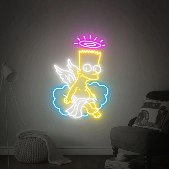 Brighten Up Your Bar, Games Room, or Teen's Bedroom with The Simpsons Neon Sign Bart Decor!