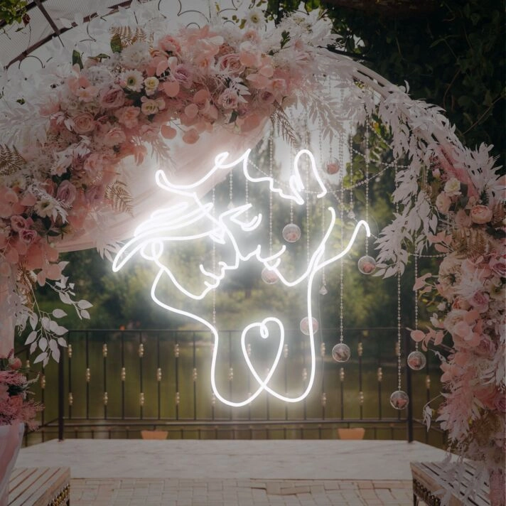 Add a Romantic Glow to Your Wedding, Anniversary, or Home with Couple Wall Art Led Neon Sign Wedding Decor.