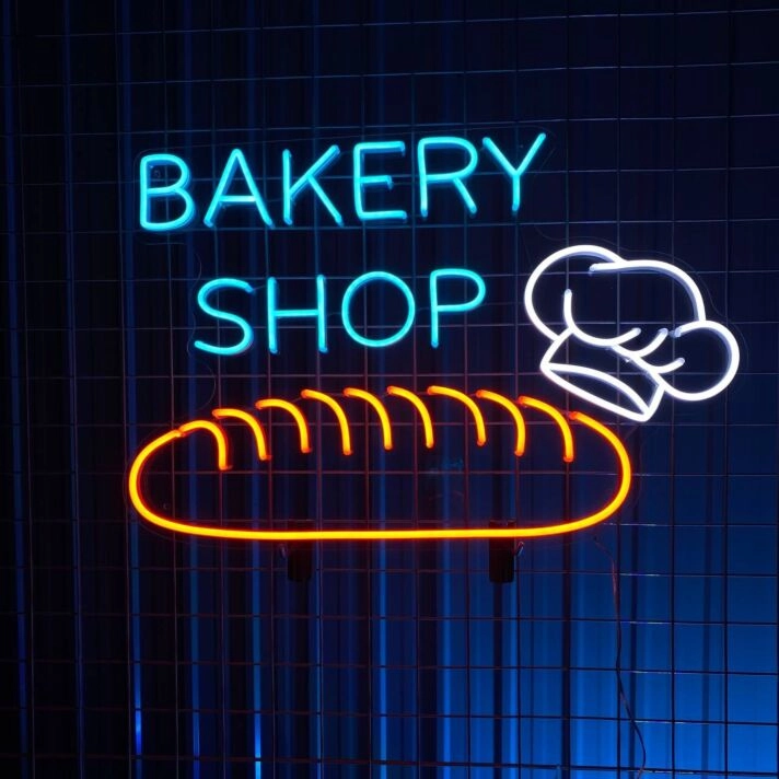 Brighten Your Bakery Entrance and Celebrate Special Occasions with the Bakery Shop Open Led Neon Sign Bakery Open Bread Led Sign Custom.