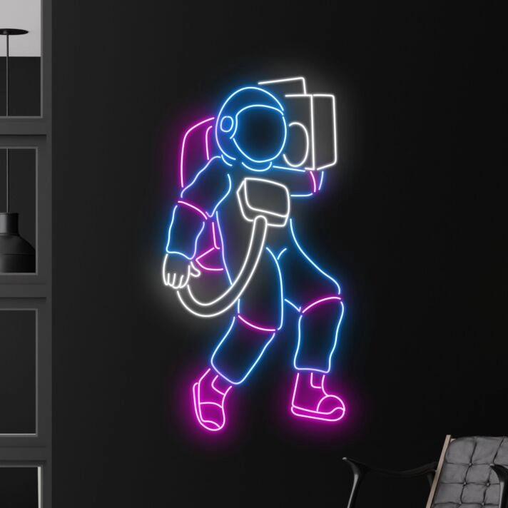 Add Retro Flair to Your Space: Carrying Cassette Led Neon Sign for Home Decor, Office Vibes, and Club Ambiance.
