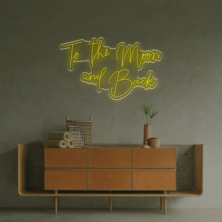 To The Moon And Back For Home Decor LED Neon Sign